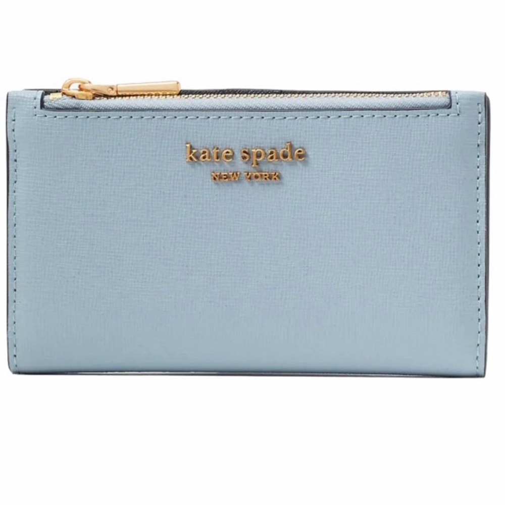 Kate Spade Bifold wallet with Snap button Closure Card Holder with Gold Accents